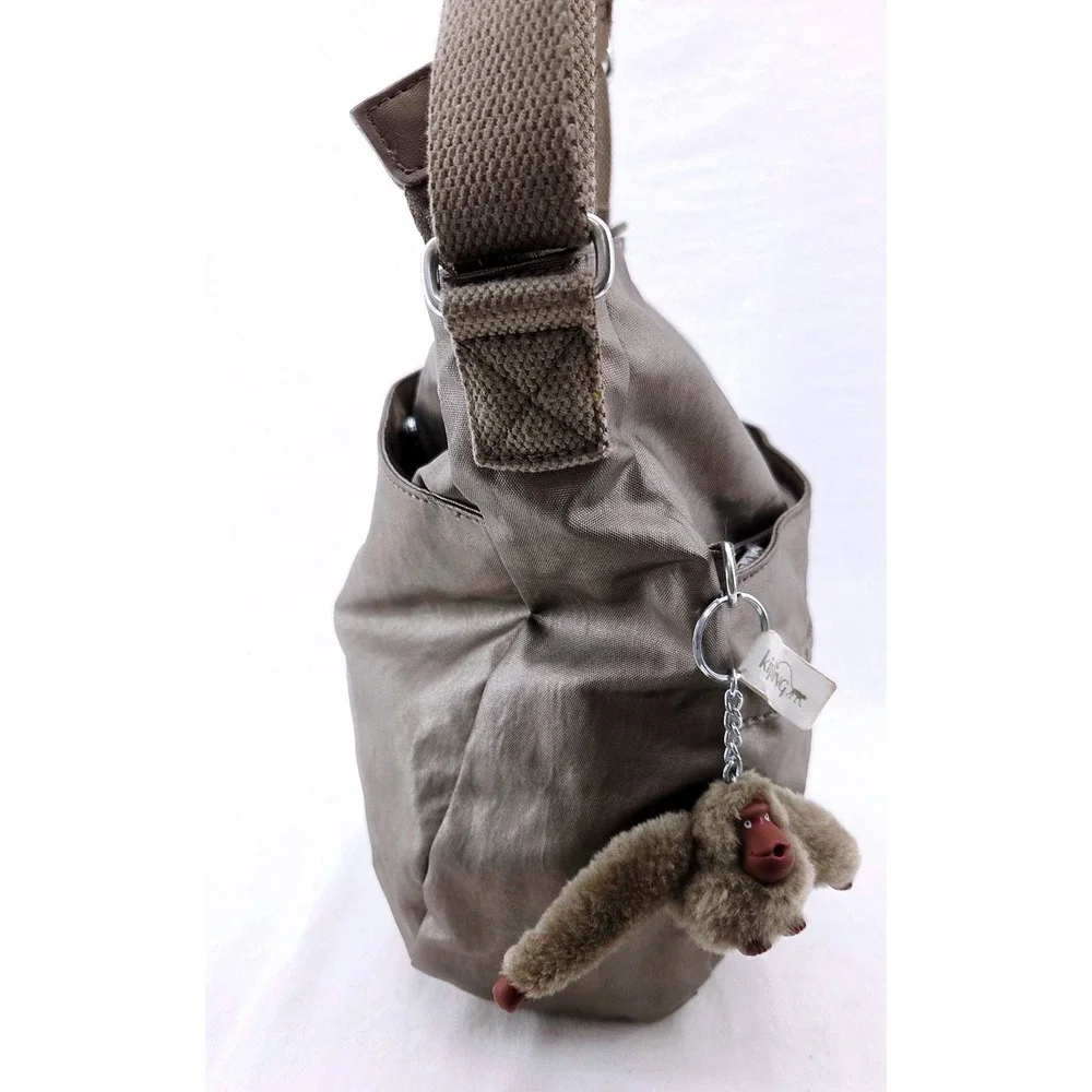 Kipling‎ Grey Large Crossbody Bag - Size 12x11x4